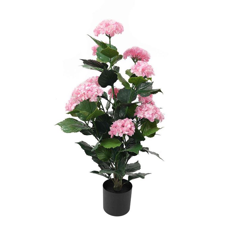 Hortensia Rosada Artificial en Maceta