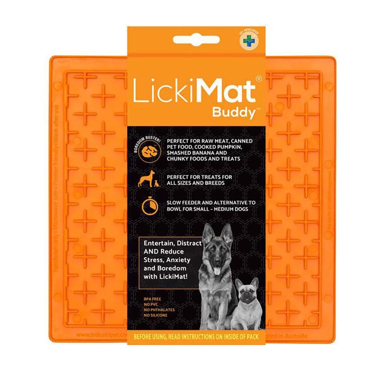 Plato Naranja Plano - Lickimat