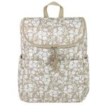 Pañalera Tipo Mochila Floreada Beige Baby Essentials