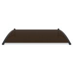 Alero de Policarbonato Hoja Doble Café 80x125 Cm