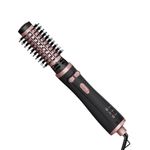 Cepillo Secador Rotativo Negro con Rose Gold