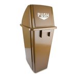 Basurero Plástico Café con Tapadera 60 L - Brushtech