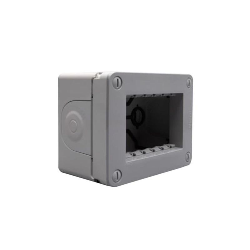 Caja 3 Módulos IP40 Gris Matix Go