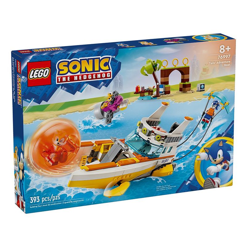 Set Lego Sonic Lancha de Aventura de Tails 393 Pzas