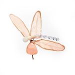 Figura Decorativa de Libélula Rose Gold