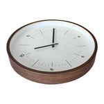 Reloj de Pared con Marco Color Madera Estilo Minimalista
