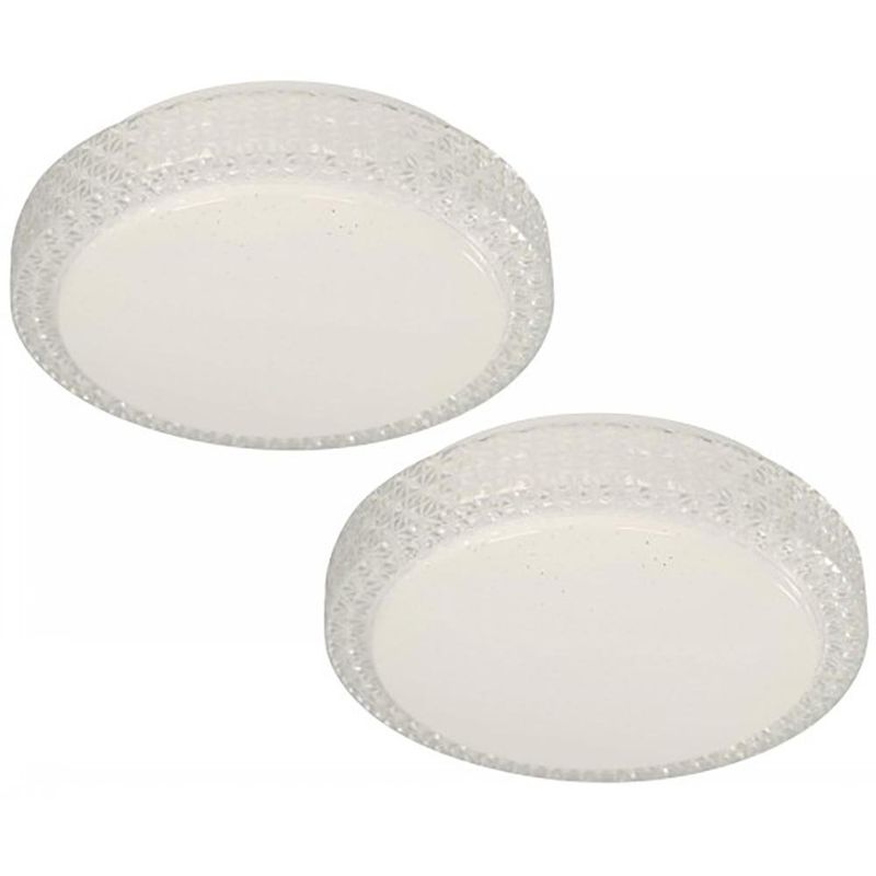 Set de 2 Plafones LED para Techo Blancos