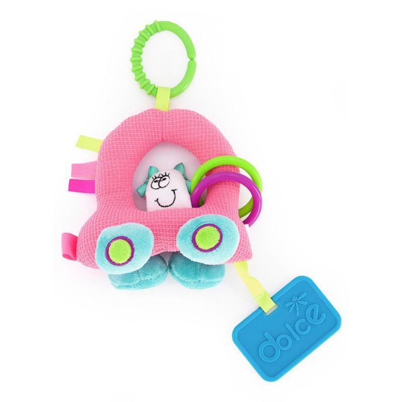Mordedor Diseño Carro Burbuja Rosado