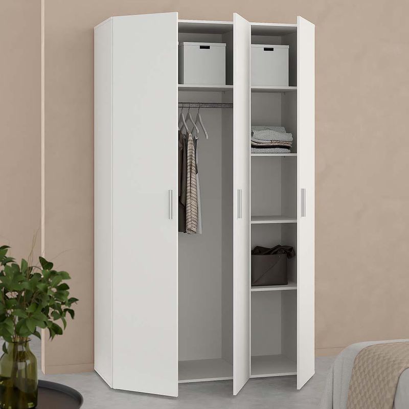 Armario Turin Blanco de 3 Puertas