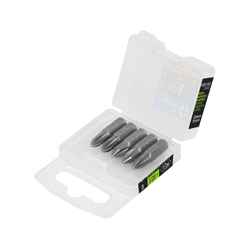 Set De 5 Puntas Philips Ph2 1 Plg - Truper