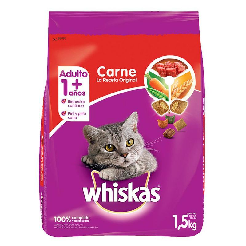 Alimento Seco para Gato Whiskas Original 1.5 Kg