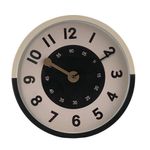 Reloj de Pared Decorativo Moderno Beige y Negro 30.5x4.5x30.5 Cm