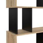 Librera Cubos Negro y Café Claro de 5 Niveles 80x30x174 Cm - Tvilum