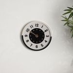 Reloj de Pared Decorativo Moderno Beige y Negro 30.5x4.5x30.5 Cm