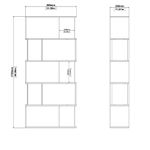 Librera Cubos Negro y Café Claro de 5 Niveles 80x30x174 Cm - Tvilum