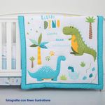 Set De Edredón Para Cuna Dinosaurios 2 Pzas