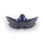 Plato de Vidrio Diseño Mariposa Azul