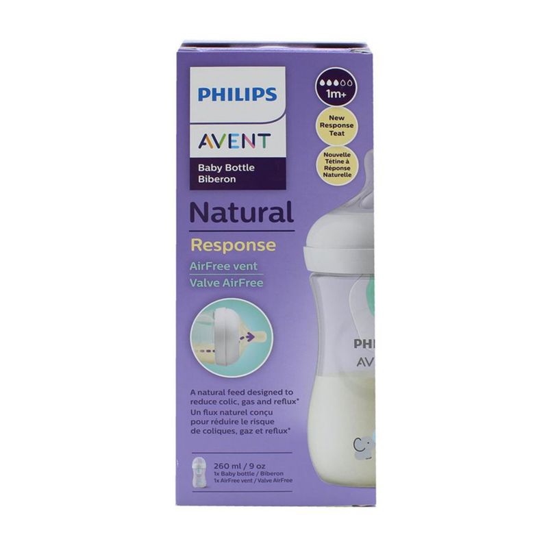 Pacha Philips Natural Response con Válvula Air Free Diseño Osito 260 Ml
