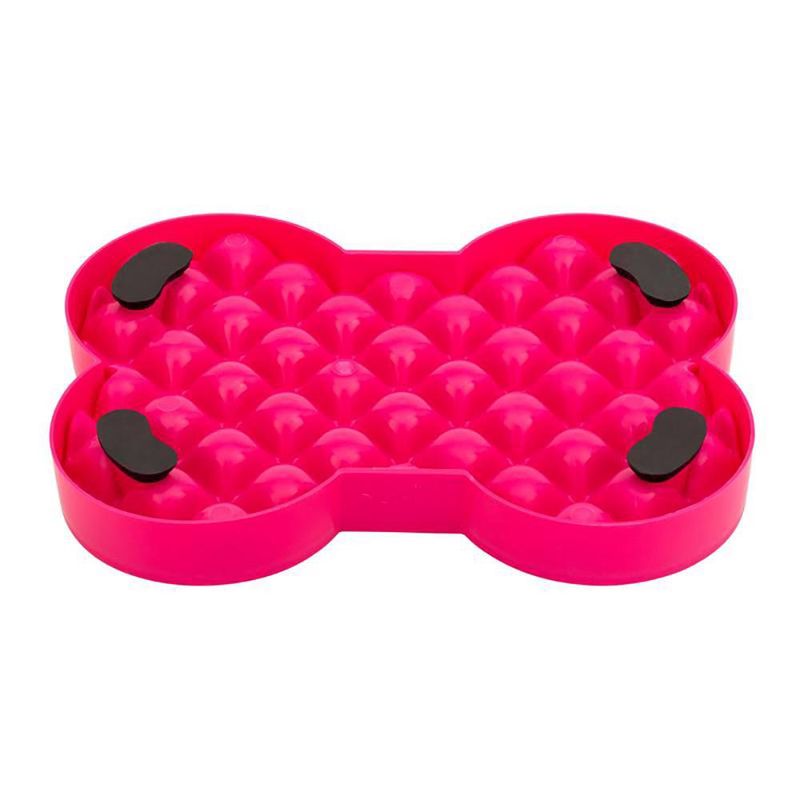 Plato Rosado en Forma de Hueso - Lickimat