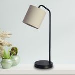 Lámpara de Mesa Moderna Negra 1 Luz