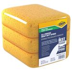 Paquete de Esponjas Extra Grandes Multipropósito Amarilla 3 Pzas