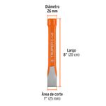 Cincel De 1 Plg X 8 Plg Acero Cromo Vanadio