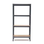Estante Metálico con Madera 4 Niveles Gris