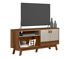 Rack para TV Eris Café y Blanco