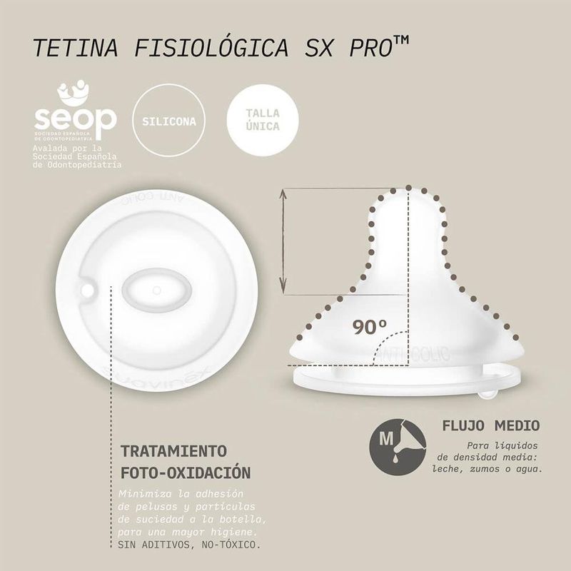 Pacha Suavinex Zero Zero Anticólicos de Silicona Beige 230 Ml