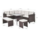 Set Esquinero de Sofá para Jardín Ontario