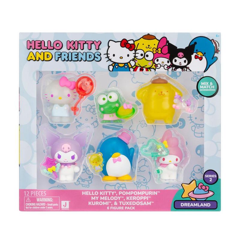 Pack de 6 Figuras Hello Kitty y Amigos