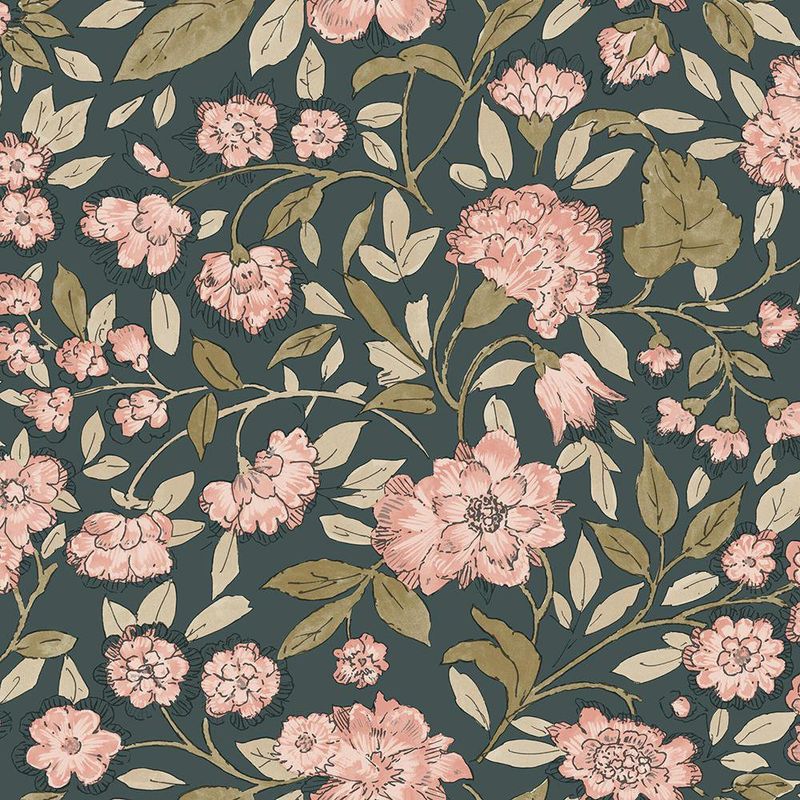 Papel Tapiz Josephine Trail Azul Oscuro 0.53 x 10.05 M
