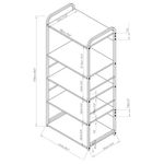 Estantería Multiusos Doméstica Café 5 Niveles - Z