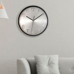 Reloj de Aluminio para Pared Plateado 12 Plg