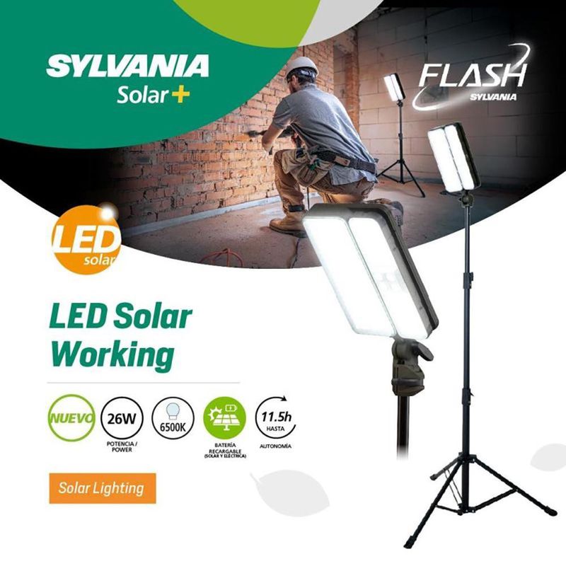 Lámpara de Trabajo LED Solar 26 W