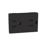 Tomacorriente Axolute Doble Matix Go Negro