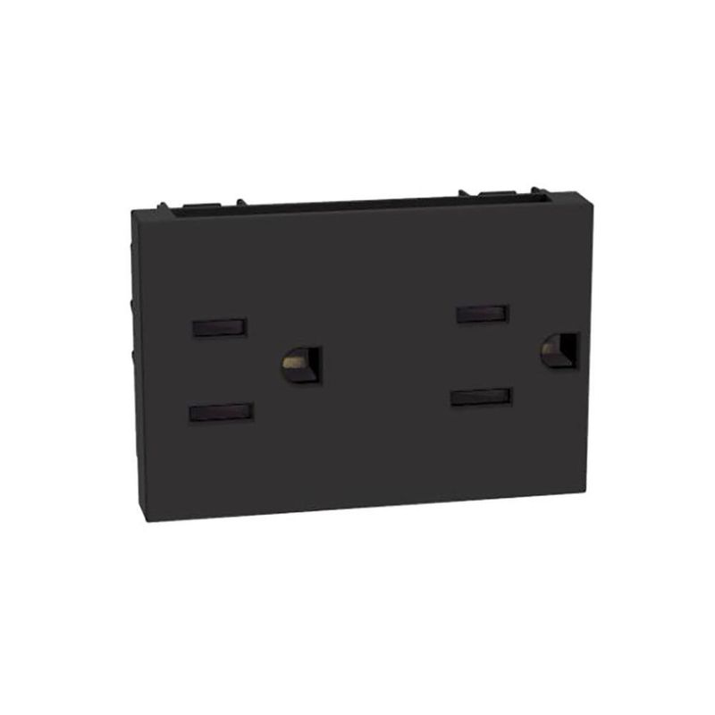 Tomacorriente Axolute Doble Matix Go Negro