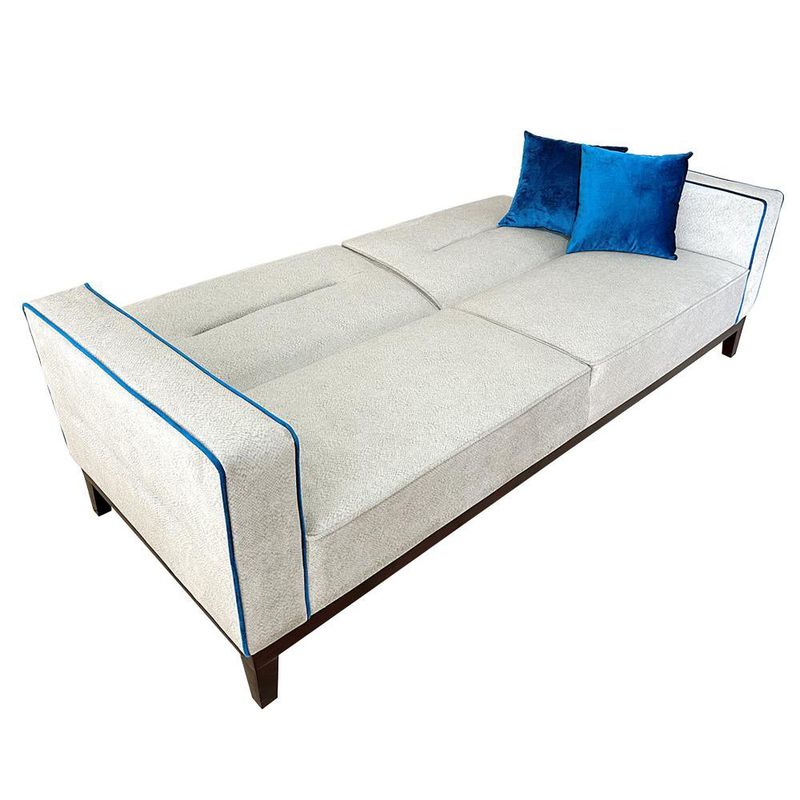 Sofá Cama Palermo Gris Claro 217x112x86 Cm - Acomodel