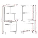 Mueble Organizador de Cocina con Alacena Blanco