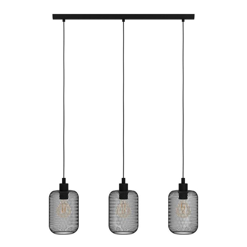 Lámpara de Colgar Wrington 3 Luces Negro