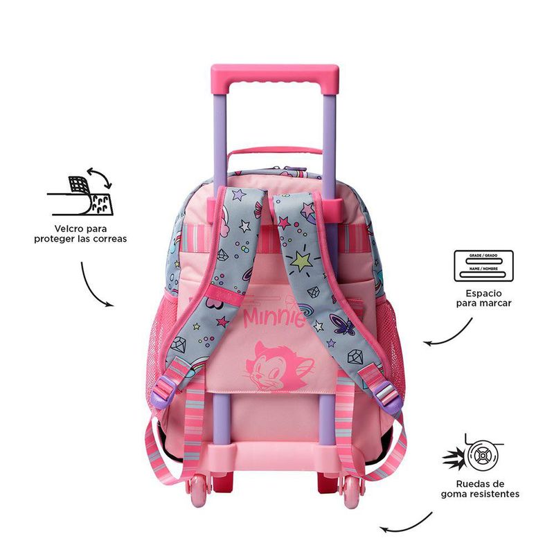 Mochila M con Ruedas Diseño Minnie Mouse