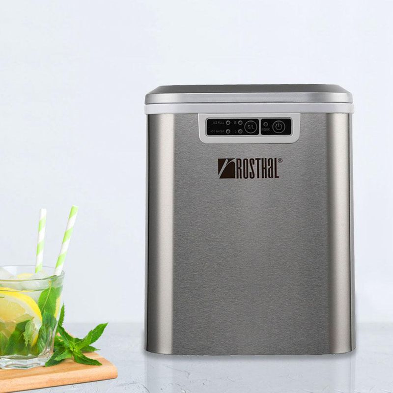 Máquina para Hacer Hielo 2.2 Lts Acero Inoxidable