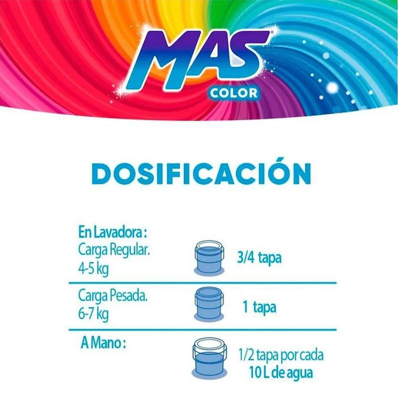 Detergente Líquido Más Color Bolsa 830 ml