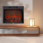 Calefactor Diseño Chimenea con Pantalla LED 5 Ajustes de Temperatura