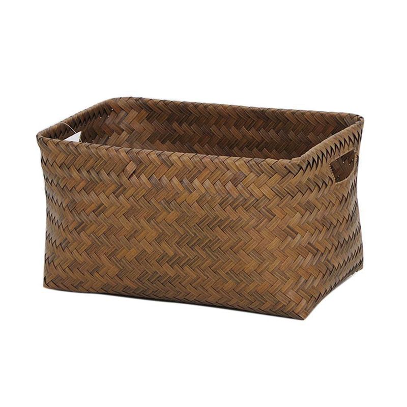 Canasta Rectangular Tranzada Café