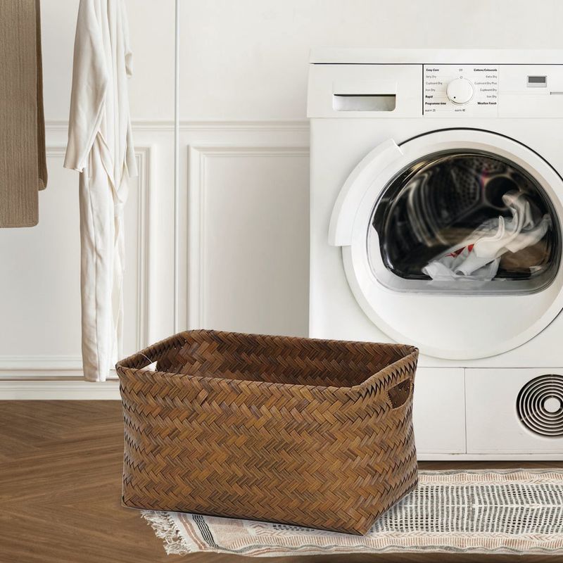 Canasta Rectangular Tranzada Café