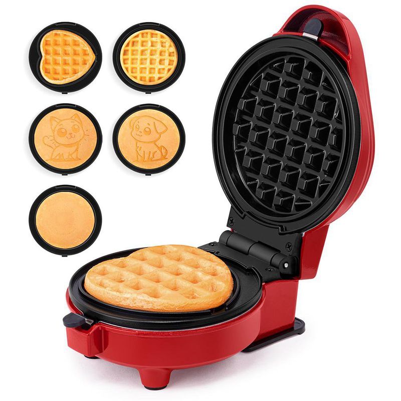 Máquina Para Wafles y Pancakes Roja