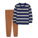 Conjunto de 2 Pzas con Rayas para Bebé - Varias Tallas