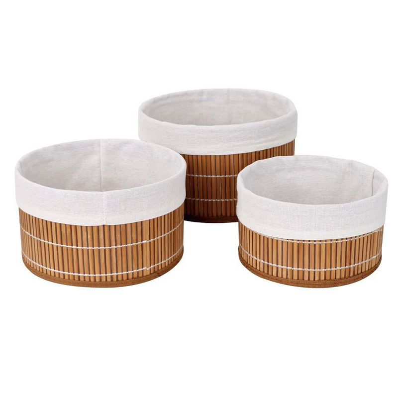 Set de 3 Canastas de Bambú
