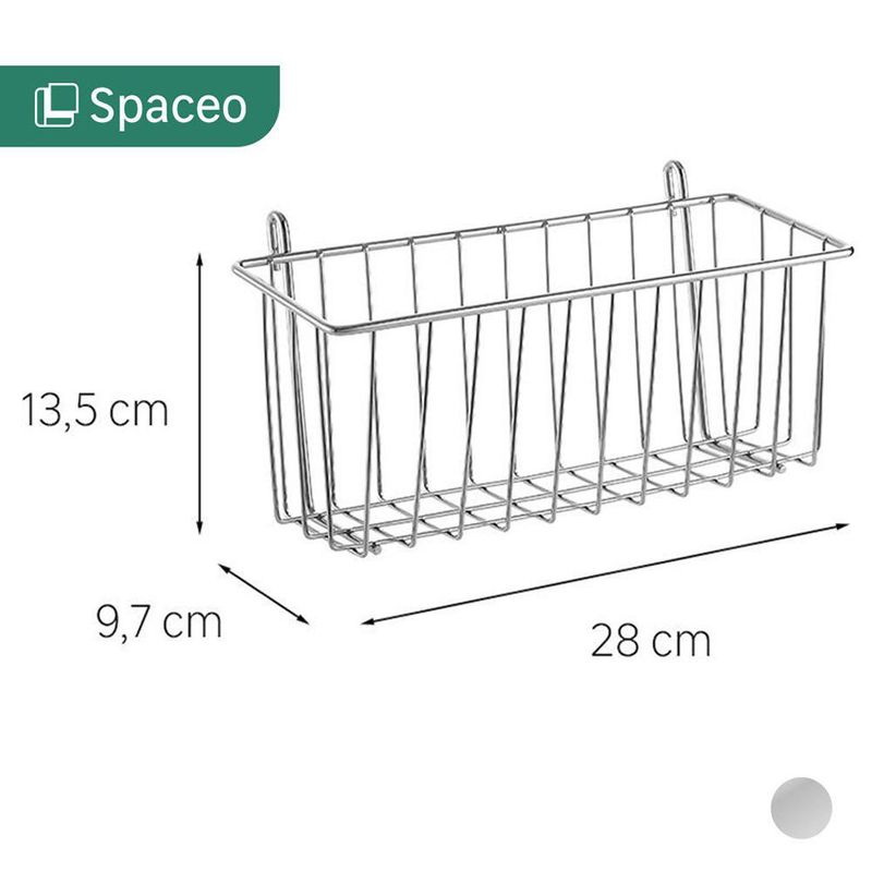 Canasta para Estantería Pequeña Cromada
